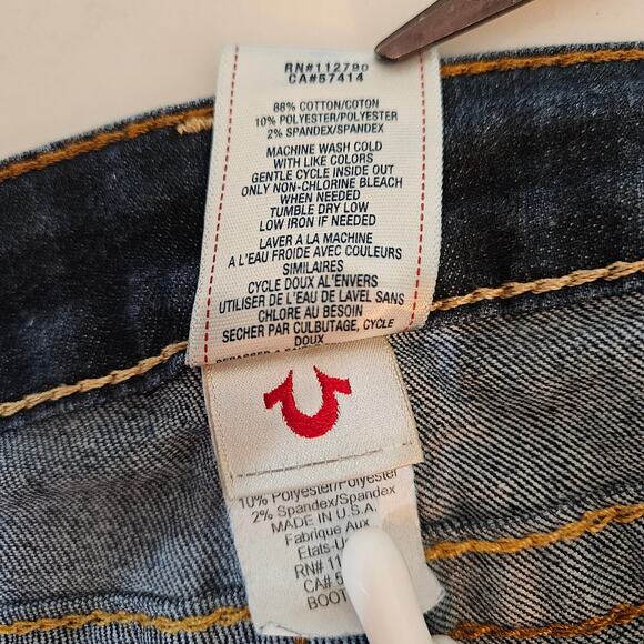 Women's True Religion Boot Cut Jeans, Size 27 - Picture 4 of 10